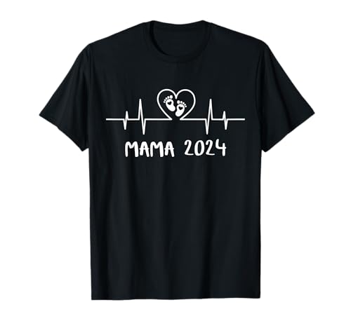 Mama 2024 Herzschlag - Das Mami Mom Muttertag Geburt Mutter T-Shirt Mama 2024 Herzschlag - Das Mami Mom Muttertag Geburt Mutter T-Shirt von Mom Mommy Mutter Mutti & Mama 2024 Geschenke