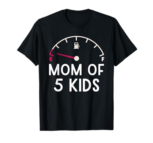 Mom Of 5 Kids erschöpfte sarkastische Kinder Kind Kind T-Shirt von Mom Of 5 Kids Saying Sarcasm Kids Humor Childs