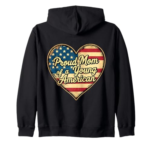 Mutter eines jungen amerikanischen patriotischen Muttertags Mama Mama Kids Kapuzenjacke von Mom Of A Young American Patriotic Mother' Products