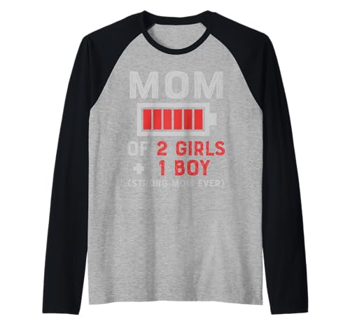 Mutter von 2 Mädchen und 1 Junge Starke Mutter Sohn Tochter Muttertag Raglan Mutter von 2 Mädchen und 1 Junge Starke Mutter Sohn Tochter Muttertag Raglan von Mom Of Girls Mother's Day Gifts From Son Daughter