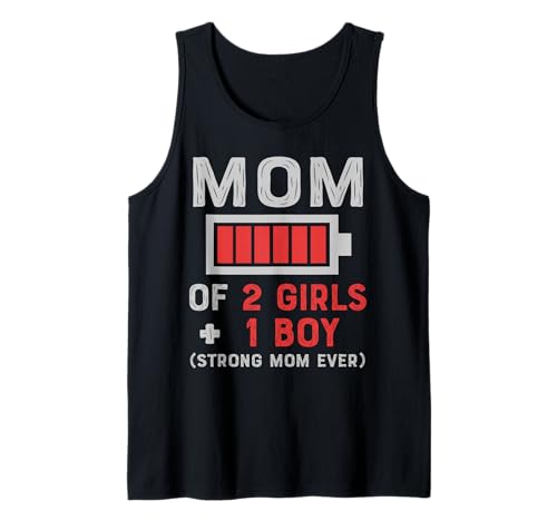 Mutter von 2 Mädchen und 1 Junge Starke Mutter Sohn Tochter Muttertag Tank Top Mutter von 2 Mädchen und 1 Junge Starke Mutter Sohn Tochter Muttertag Tank Top von Mom Of Girls Mother's Day Gifts From Son Daughter