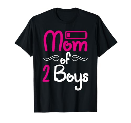 Lustiges Muttertag-Shirt Mutter von zwei Jungen coole Mama T-Shirt Lustiges Muttertag-Shirt Mutter von zwei Jungen coole Mama T-Shirt von Mom Of Two Mothers Day Shirts