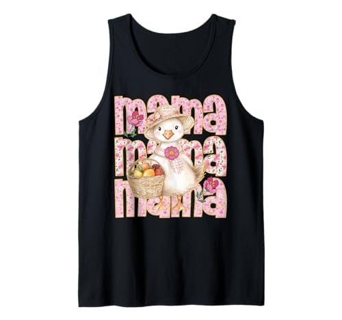 Mama Goose Blumen-Patchwork Neue Mama Mama Mama Mutter Mutter Damen Tank Top von Mom Tees NYC