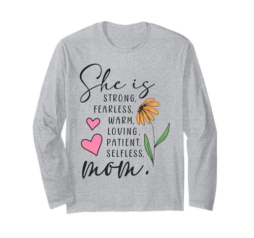 Sie ist Mama Muttertag Furchtlose Patientin Liebende selbstlose Mutter Langarmshirt Sie ist Mama Muttertag Furchtlose Patientin Liebende selbstlose Mutter Langarmshirt von Mom Tees NYC