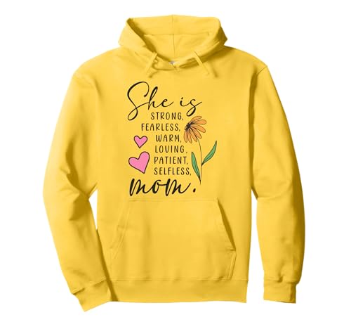 Sie ist Mama Muttertag Furchtlose Patientin Liebende selbstlose Mutter Pullover Hoodie von Mom Tees NYC