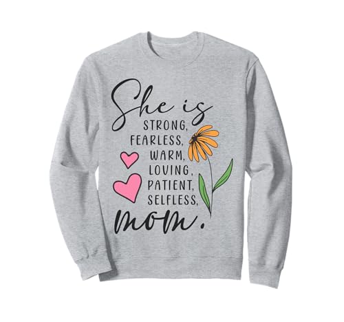 Sie ist Mama Muttertag Furchtlose Patientin Liebende selbstlose Mutter Sweatshirt von Mom Tees NYC