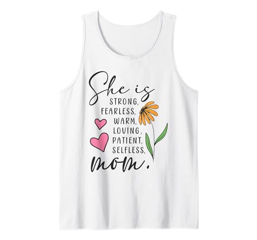 Sie ist Mama Muttertag Furchtlose Patientin Liebende selbstlose Mutter Tank Top von Mom Tees NYC