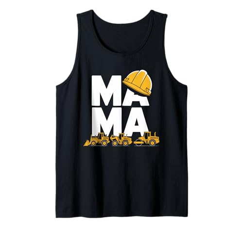 Mama Construction Hard Hat Builder, schweres Gerät Tank Top von Mom Worker Strong Woman Funny Family Friend