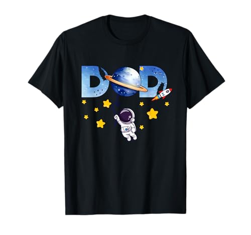 Dad of The Birthday Boy Space Astronaut 1. Geburtstag Familie T-Shirt von Mom and Dad Space Themed Matching Shirts Birthday