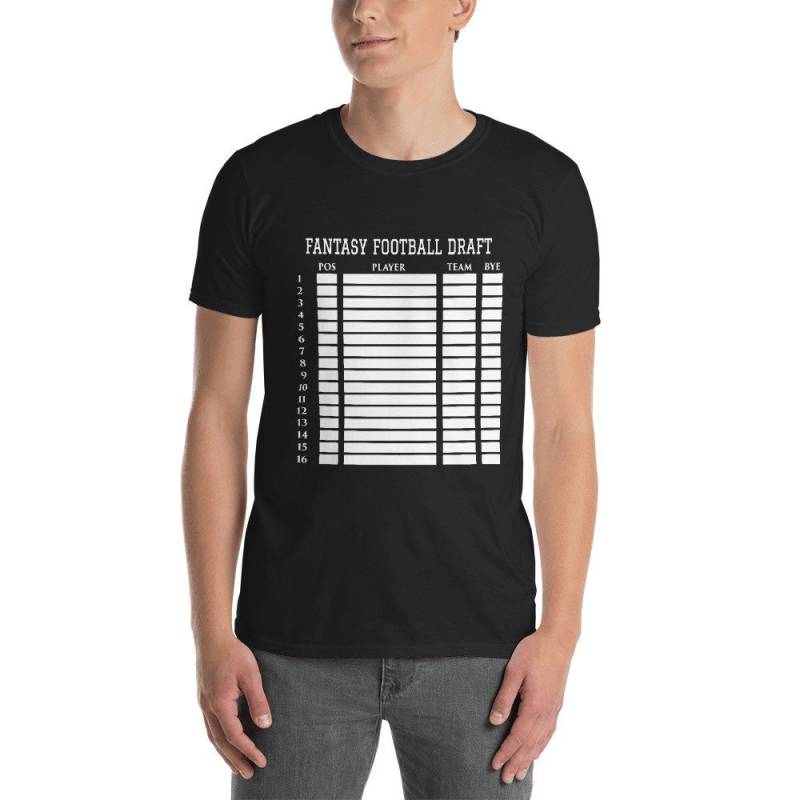 Fantasy Fußball Draft Karte Füllen Shirt Geschenk Kommissar Kit Poster Board Aufkleber 2018 Rookie League Party Online Live Sleeper Pick Guide von MomJeansShirtCo