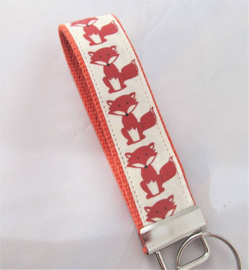 Fuchs Schlüsselanhänger Key Chain Armband in Renaldo - Original-Stoff-Design Stoff von MomNMiaDesigns