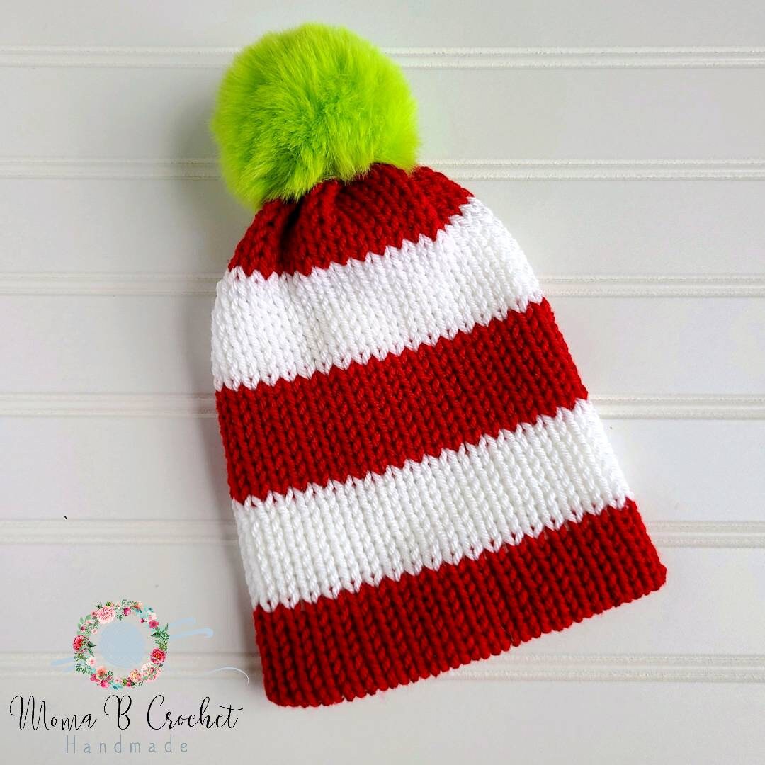 strickmütze, Grinch Mütze, Erwachsene Baby Kind Weihnachtsmütze von MomaBCrochet