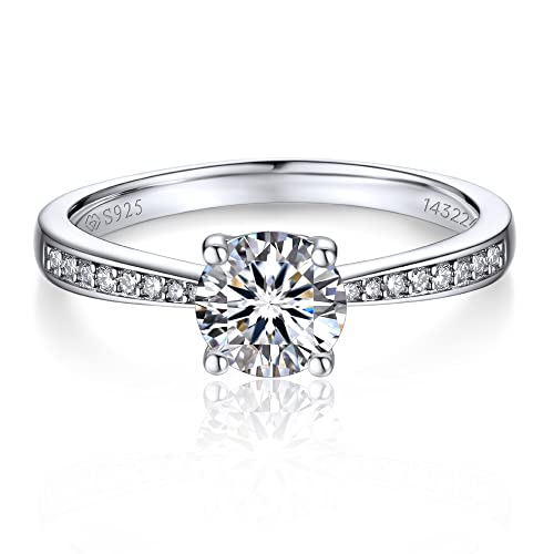 MomentWish Verlobungsring Damen, 1 Karat Moissanit Diamant Ring Damen, VVS1 D Farbe 925 Sterling Silber, Verlobung Hochzeit Geschenk Ring für Frauen-Größe50 MomentWish Verlobungsring Damen, 1 Karat Moissanit Diamant Ring Damen, VVS1 D Farbe 925 Sterling Silber, Verlobung Hochzeit Geschenk Ring für Frauen-Größe50 von MomentWish