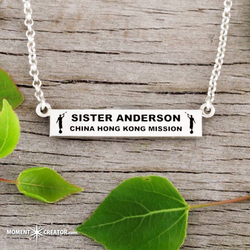 Schwester Missionar Halskette Mit Moroni - Personalisierter Mission Name Und Schmuck Namen Missionary Mom von MomentcreatorShop
