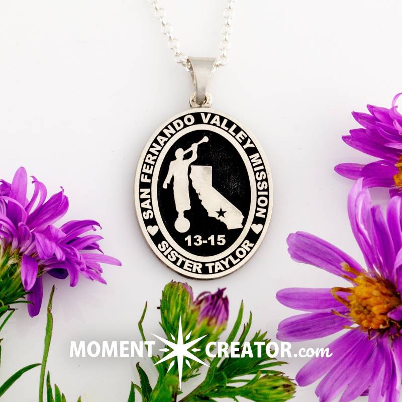 Schwester Missionskette Mit Moroni Und Land Oder Staat - Personalisierter Missionsname Schmuck Missionskarte von MomentcreatorShop