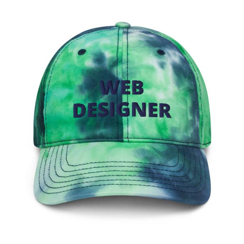 Web-Designer Krawatte Farbstoff Hut Professionelle Arbeit Hüte Und Mützen Für Männer Frauen Online Store Benutzerdefinierte Bestickte von MomentsJust4You