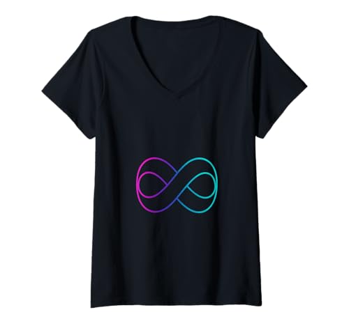 Damen Infinity-Loop-Mindset-Design wiederholen und zusammensetzen T-Shirt mit V-Ausschnitt Damen Infinity-Loop-Mindset-Design wiederholen und zusammensetzen T-Shirt mit V-Ausschnitt von Momentum Culture Co.