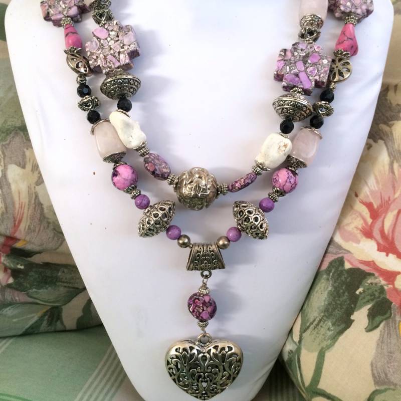 Herzen Von Rodeo, Silber, Rosa, Lila, Cowgirl, Rodeo-stern-Halskette Herzen Von Rodeo, Silber, Rosa, Lila, Cowgirl, Rodeo-stern-Halskette von MommaGoddess