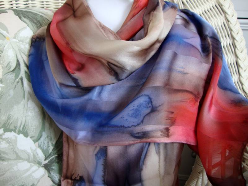 Schal, Seide, Frauen, Hand Gefärbt, Maulbeerseide, Kastanien Papaya Blaubeere Braun Schal, Seide, Frauen, Hand Gefärbt, Maulbeerseide, Kastanien Papaya Blaubeere Braun von MommaGoddess