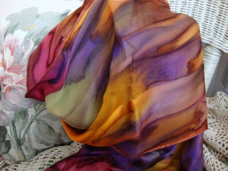 Schal, Seide, Frauen, Handgefärbt, Herbst Splendor Schal, Seide, Frauen, Handgefärbt, Herbst Splendor von MommaGoddess