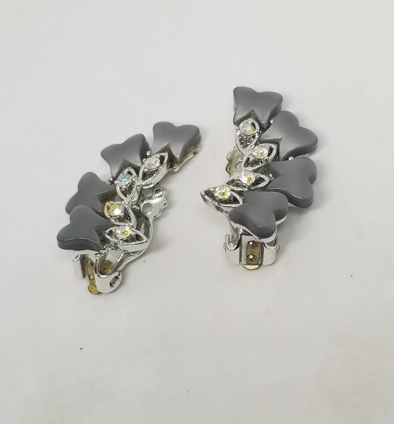 Jahrgang Grau Mond Leuchten Und Ab Strass Ohrclips Jahrgang Grau Mond Leuchten Und Ab Strass Ohrclips von MommaKosmos