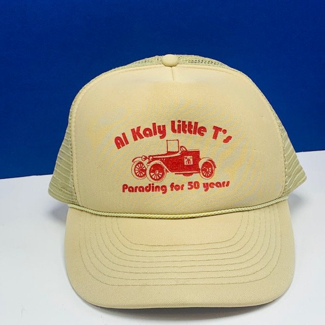 Snapback Trucker Hat Vintage Cap Vtg Americana Verstellbare Herren Mesh Al Kaly Little T Parading 50 Jahre Oldtimer Automobil von MommaofThreeMonkeys