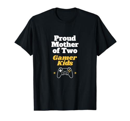 Proud Mama of Two Gamer Kids Lustiges Gaming-Muttertagsgeschenk T-Shirt von Mommy 2025