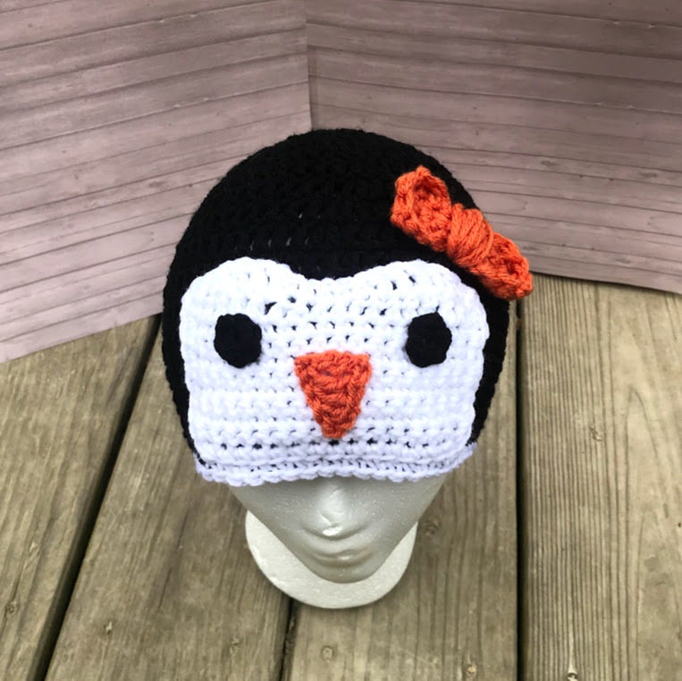 Häkelmütze Baby Pinguin Winter Weihnachten Mütze Hut von MommyAndMeCrochet18