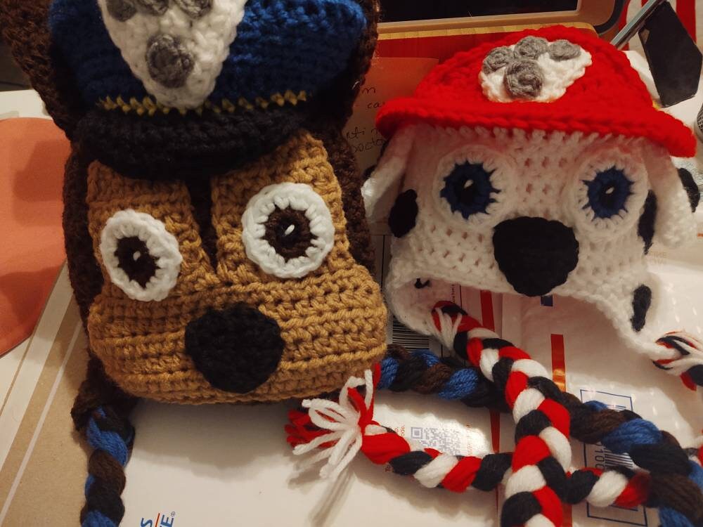 Gehäkelte Pawpatrol Inspirierte Mützen/ Chase Mütze/ Rubble Gehäkelte Charakter Kindermützen Gehäkelte Pawpatrol Inspirierte Mützen/ Chase Mütze/ Rubble Gehäkelte Charakter Kindermützen von MommyzBIB2011