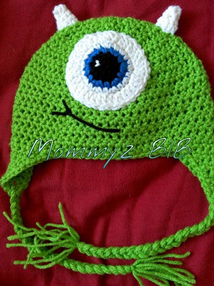 Lindgrüne Monster Beanie/Monstermütze Mit Weißen Hörnern Lindgrüne Monster Beanie/Monstermütze Mit Weißen Hörnern von MommyzBIB2011