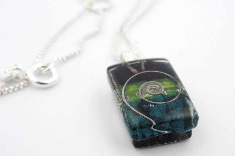 Fused Glass Charme Farn Charme Fused Glass Charme Farn Charme von MomoGlassworks
