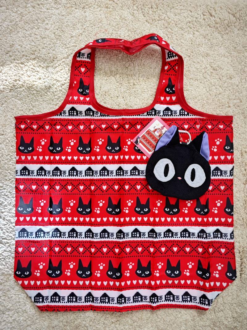 Original Japan Studio Ghibli Foldable Eco Bag Shopper - Kiki's Delivery Service Jiji Cat von Momodax