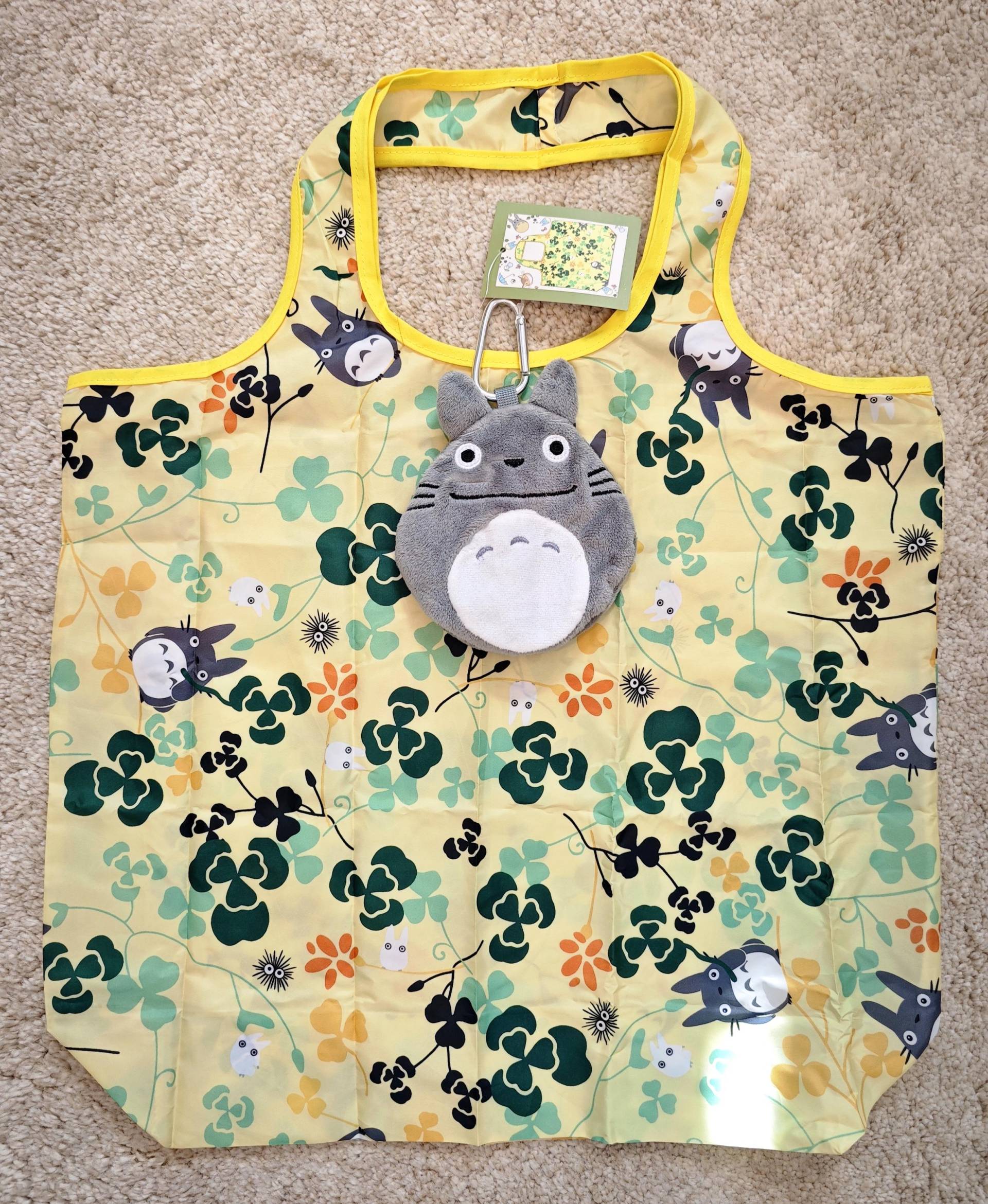 Original Studio Ghibli Totoro Foldable Tote Bag - Yellow Limited Edition Shopping | Officially Licensed Japan Cute Clover von Momodax