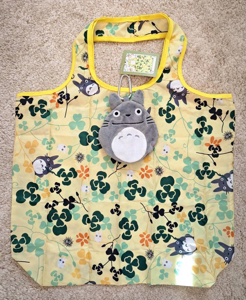 Original Studio Ghibli Totoro Foldable Tote Bag - Yellow Limited Edition Shopping | Officially Licensed Japan Cute Clover von Momodax