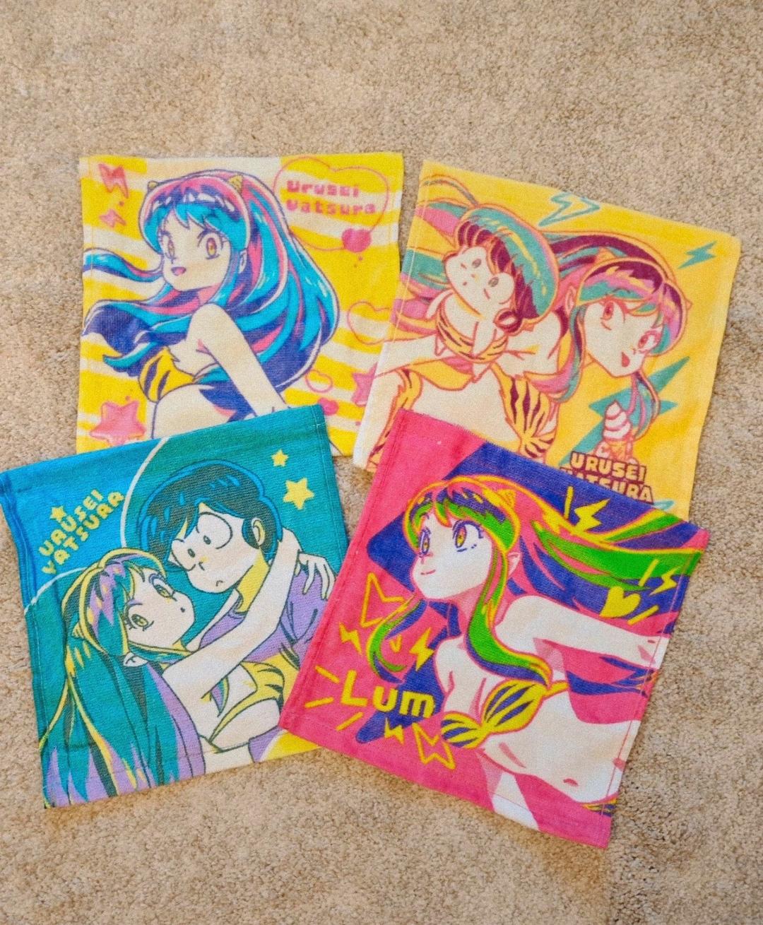 Original Urusei Yatsura Vintage Handkerchief Set 4Pcs - Limited Edition Anime Collectible New von Momodax
