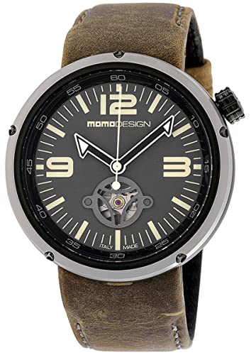 Momodesign evo Automatic Herren Uhr analog Automatik mit Leder Armband MD1011BS-32 von MOMO Design