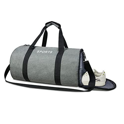 Momogrow Reisetasche Sporttasche mit Schuhfach ,Tasche für Sport & Fitness für Damen und Herren Yoga Pilates Strand Freizeit Gym-Tasche Weekender Urlaub (schwarz) von Momogrow