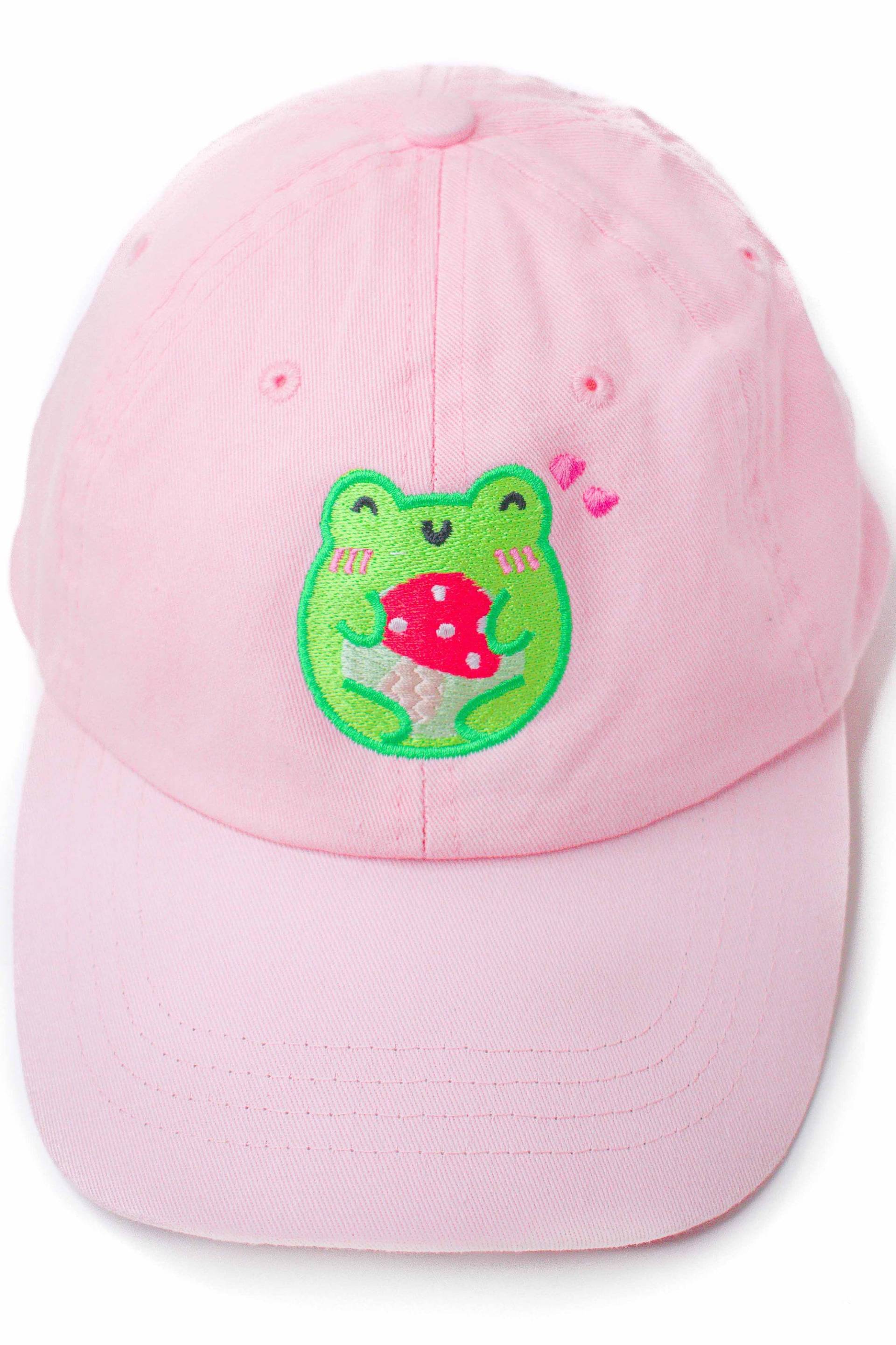 Bezaubernd Frosch Pilz Hug Bestickte Mütze Dad Hat Cottagecore Alternative Fashion Mori Girl Unisex Froggy Phrog Froggie By Momokakkoii von Momokakkoii