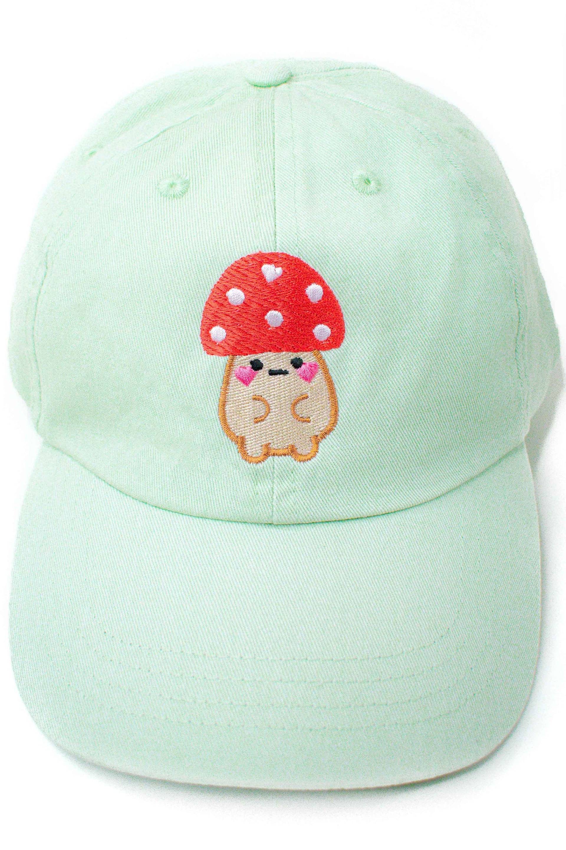 Süße Pilz Bestickte Mütze Dad Hat Pastell Kawaii Soft Aesthetic Alternative Fashion Bezaubernd Unisex Cottagecore Mori Girl By Momokakkoii von Momokakkoii