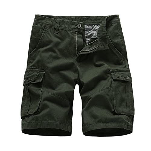 Momolaa Herren Leichte Cargo Shorts, Multi Taschen Sommer Radhose, Sommerhose Männer Kurz Wanderhose Atmungsaktiv Trekkinghose Herren Kurze Cargohose, Atmungsaktiv Freizeitshorts Arbeitshose von Momolaa