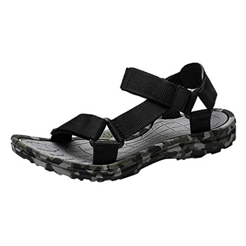 Momolaa Herren Sport Outdoor Sandalen Trekkingschuhe Wanderschuhe Sandale Klettverschluss Trekkingsandalen Bequeme Männer Strand Freizeitschuhe Sommer Verstellbare Rutschfeste Sport Outdoorsandalen von Momolaa