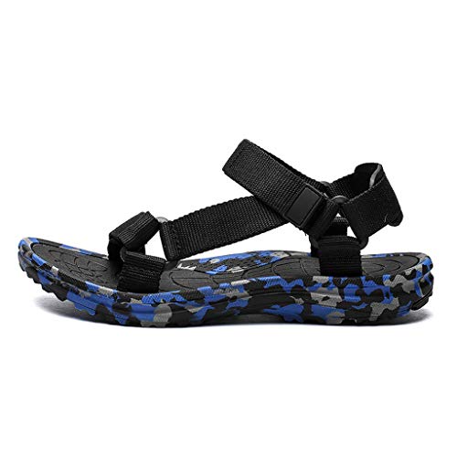 Momolaa Herren Sport Outdoor Sandalen Trekkingschuhe Wanderschuhe Sandale Klettverschluss Trekkingsandalen Bequeme Männer Strand Freizeitschuhe Sommer Verstellbare Rutschfeste Sport Outdoorsandalen von Momolaa