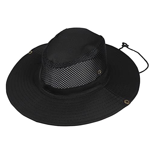 Sonnenhut Herren Sommerhut UV Schutz Sommer Safari Boonie Hat Outdoor BuschhutWanderhut Gartenhut Fischerhut Buschhut mit Kinnband Faltbar Einstellbar Wanderhut Unisex Breite Krempe Outdoor Hut von Momolaa