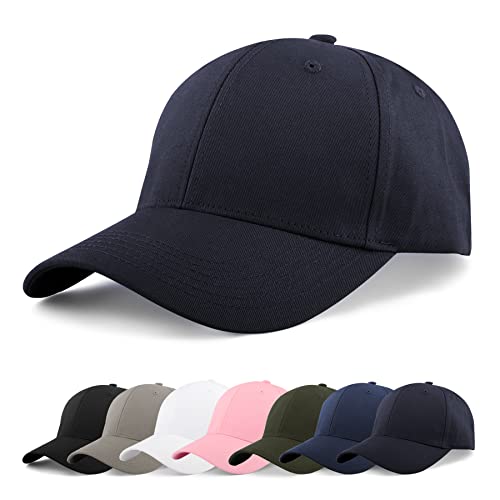 Momoshe Cap Herren Baseball Damen Basecap Kappe Verstellbare Baumwolle Kappen Frauen Outdoor Running Freizeit Dunkelblau S M von Momoshe