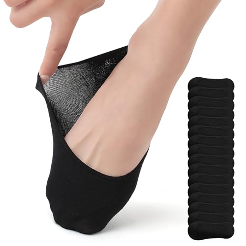 Momoshe Socken Damen 35-38 Footies 8 Paar Füsslinge Damen 35-38 Invisible Socks Unsichtbare Sneaker Socken No Show Atmungsaktiv Halbsocken Kurze Schwarz von Momoshe