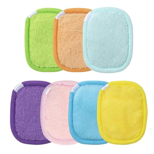 Momowin 7 Stück Wattepads，Wiederverwendbare Make-up-Entferner-Pads，Washable Washchlappen with Support strip, zur Täglichen Entfernung von Make-up und Gesichtswäsche von Momowin