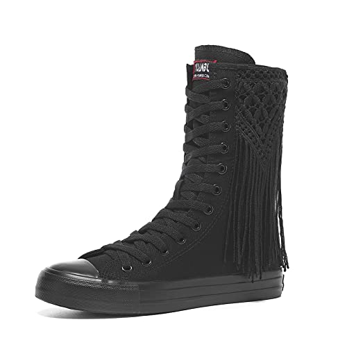 Momuk High Top Canvas Sneakers für Damen zum Schnüren von modischen Freizeitschuhen für Damen von Momuk