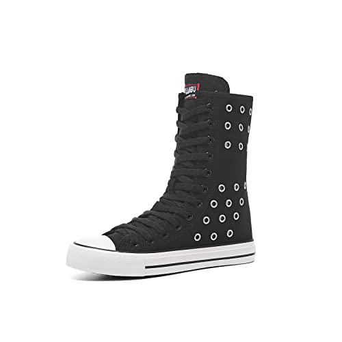 Momuk High Top Canvas Sneakers für Damen zum Schnüren von modischen Freizeitschuhen für Damen von Momuk