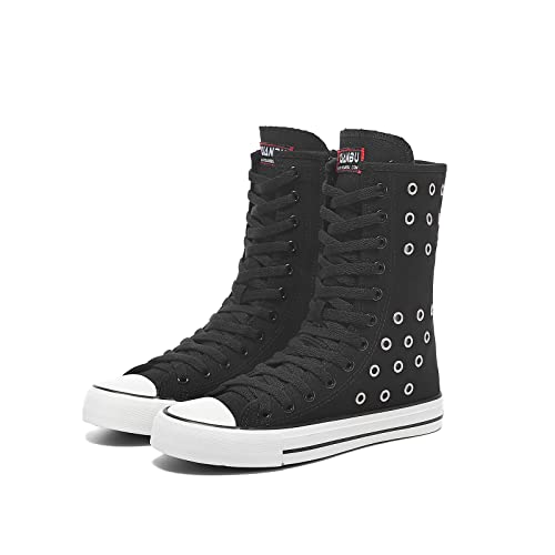 Momuk High Top Canvas Sneakers für Damen zum Schnüren von modischen Freizeitschuhen für Damen von Momuk