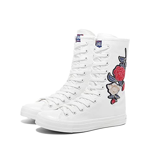 Momuk High Top Canvas Sneakers für Damen zum Schnüren von modischen Freizeitschuhen für Damen von Momuk